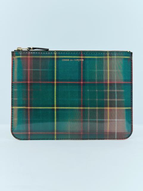 Comme Des Garçons Lenticular Tartan Large Pouch