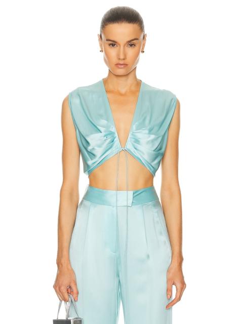 THE SEI Draped Crop Top