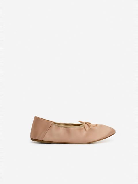 MAGDA BUTRYM Soft ballet flats in nude satin