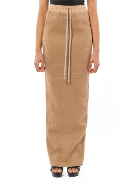 Rick Owens Pillar Skirt in Beige