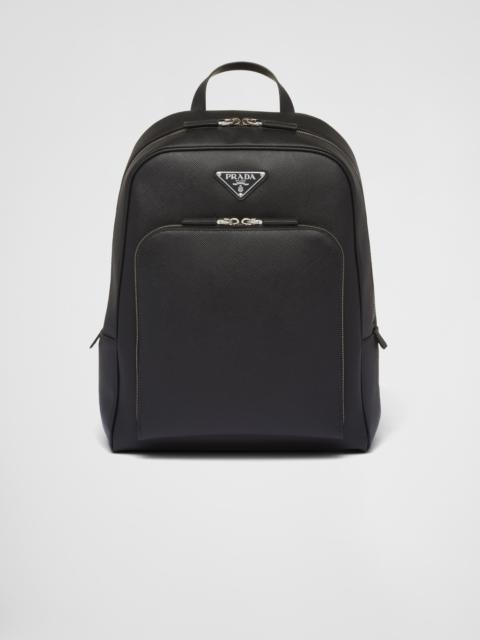 Saffiano leather backpack