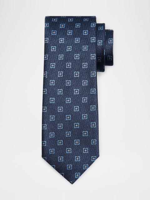Canali Men's Floral Geometric Silk Jacquard Tie