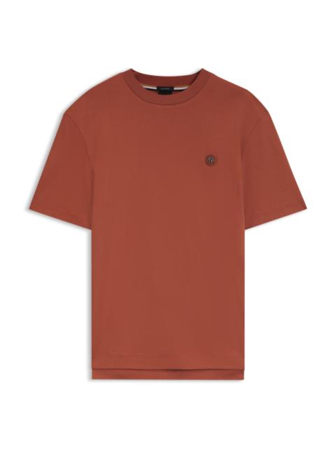 BOSS COTTON T-SHIRT WITH DOUBLE-B MONOGRAM BADGE