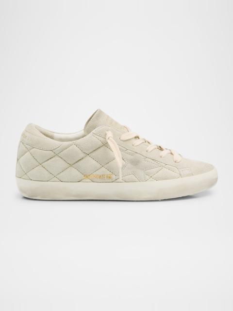 Golden Goose Super-Star Quilted Mixed Leather Low-Top Sneakers