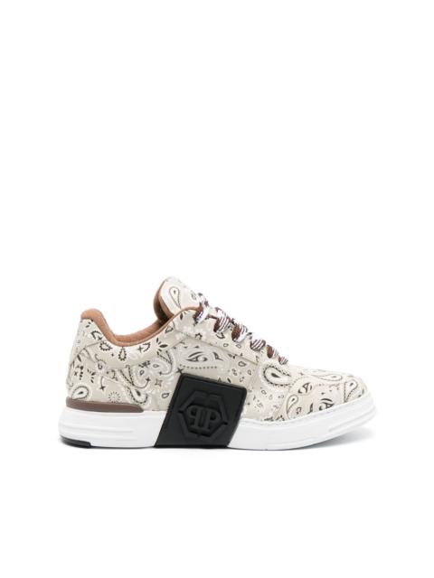 PHILIPP PLEIN Super Street paisley-print sneakers
