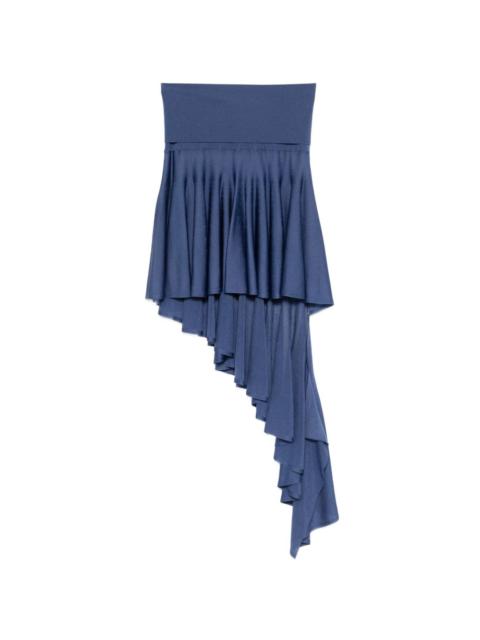 Alaïa ruffled asymmetric mini skirt