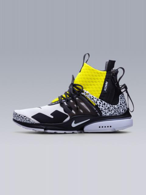 ACRONYM APM2-100 Nike® Air Presto Mid / Acronym® White/Dynamic Yellow/Black ]