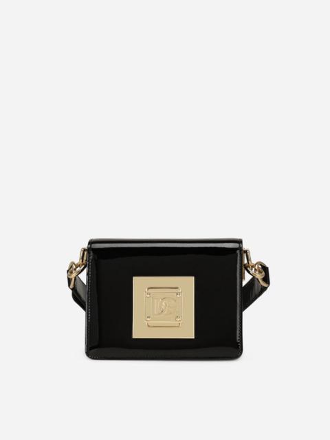 Dolce & Gabbana Small patent leather shoulder bag with DG fastening
