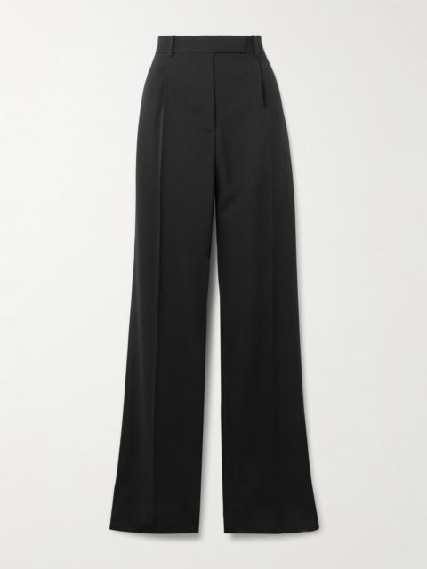 TOM FORD Pleated Grain De Poudre Wool Straight-leg Pants