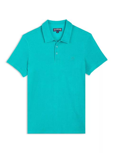 Organic Cotton Terry Logo Embroidered Regular Fit Polo Shirt
