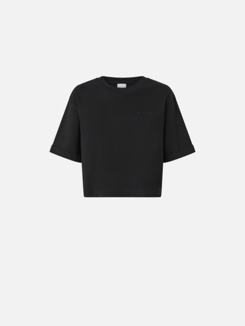 PINKO SHORT T-SHIRT WITH EMBROIDERED LOGO