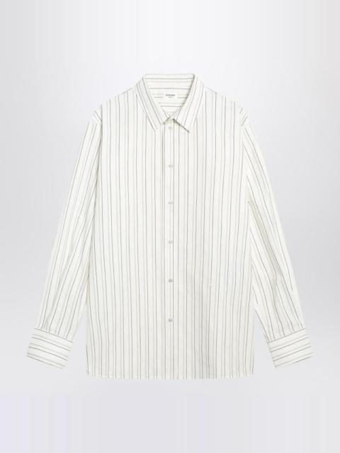 SAINT LAURENT Saint Laurent Striped Cassandre Shirt In
