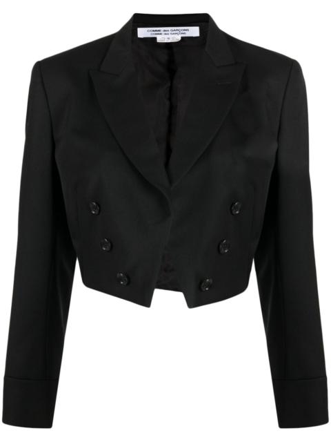 Comme des Garçons Comme des Garçons double-breasted cropped wool blazer