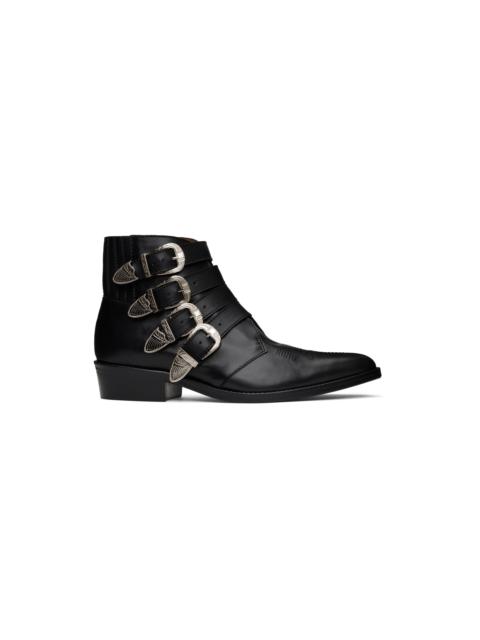 TOGA VIRILIS Black Buckle Boots