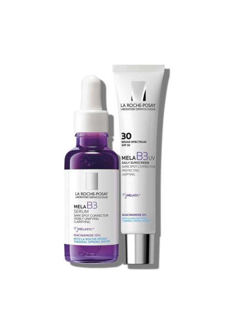 LA ROCHE-POSAY Mela B3 Dark Spot Serum & Mela B3 UV Daily Moisturizer With SPF 30