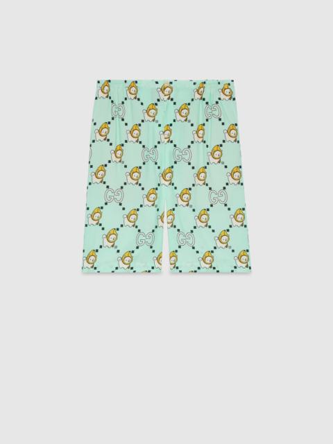 GUCCI Animal print viscose shorts