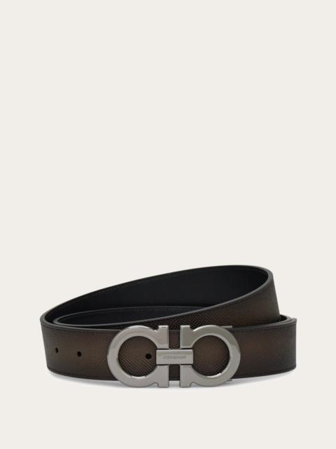 FERRAGAMO Reversible and adjustable Gancini belt
