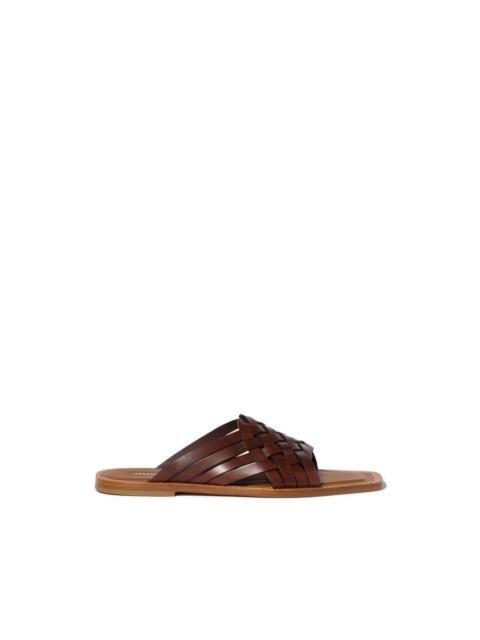 Miu Miu woven leather slides