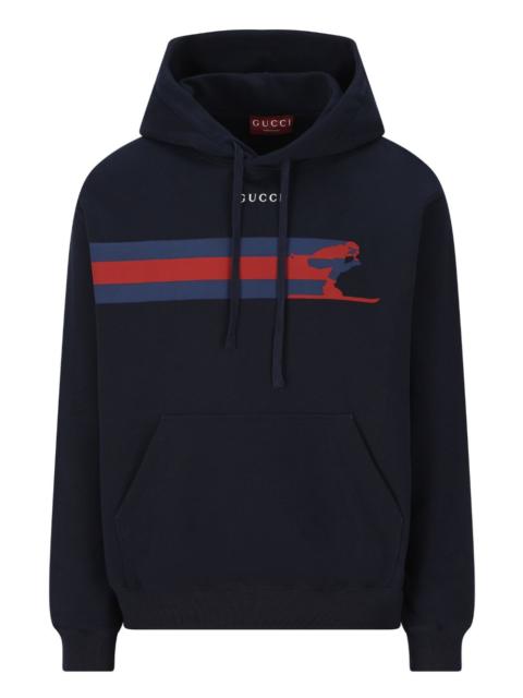 GUCCI drawstring logo hoodie