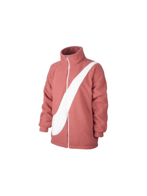 Nike Nike Womens Reversible Swoosh Jacket Light Redwood/White