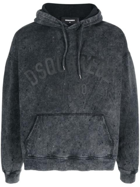 logo-print cotton hoodie