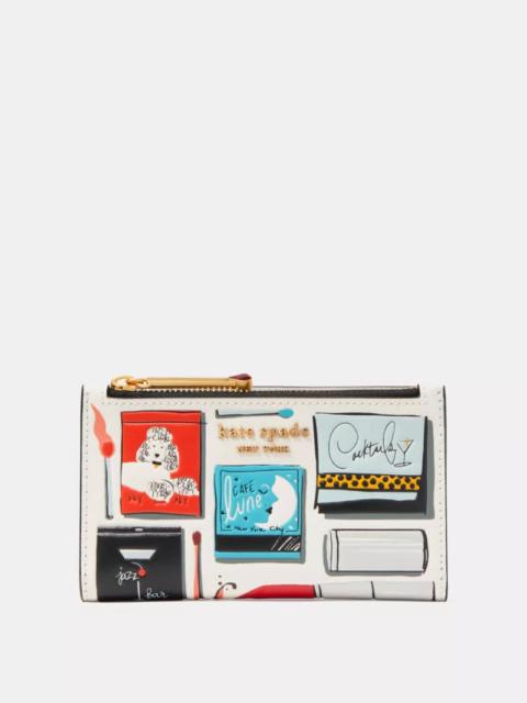 kate spade Morgan Matchbox Embossed Small Slim Bifold Wallet