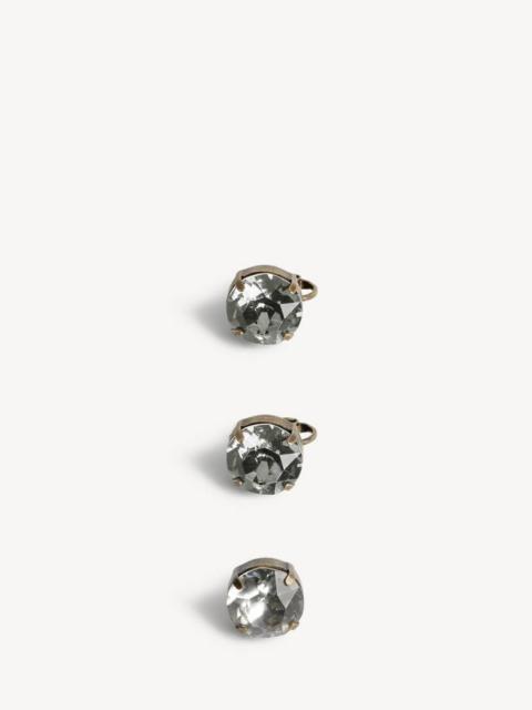 BALENCIAGA Women's Gala Earrings Set in Dark Gold/crystal