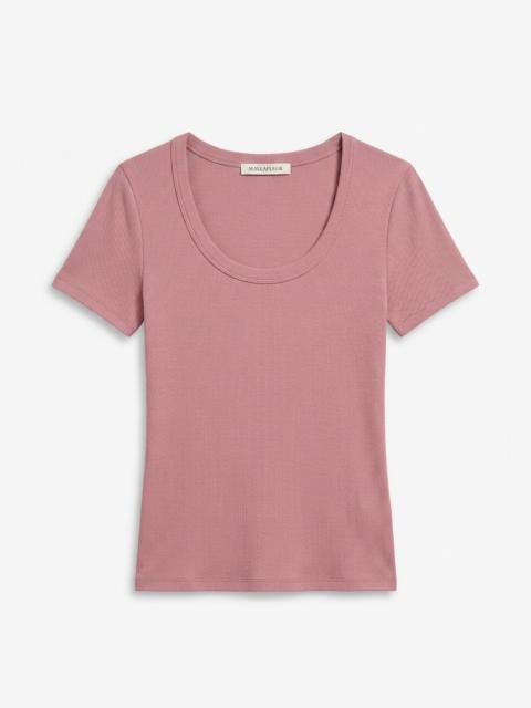M.M.LaFleur Avi Scoopneck T-Shirt - Ribbed Pima Cotton