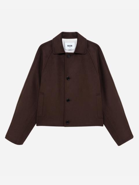 MSGM Single-breasted wool blend jacket