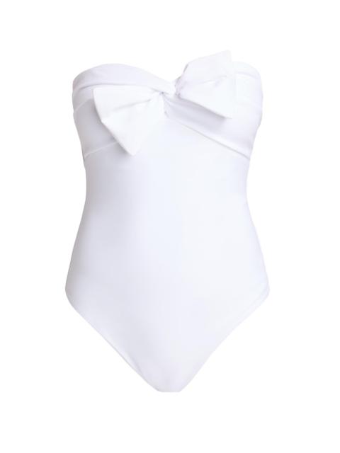 MILLY Women's Bow-Detail One-Piece Swimsuit - White