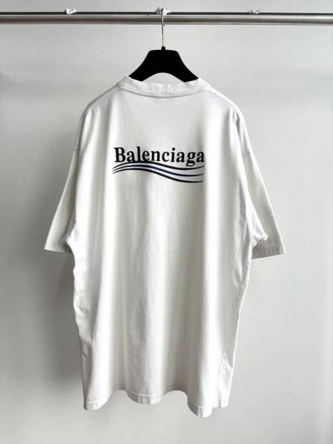 BALENCIAGA Balenciaga Classic Cola Embroidered Logo Crew Neck Cotton T-Shirt