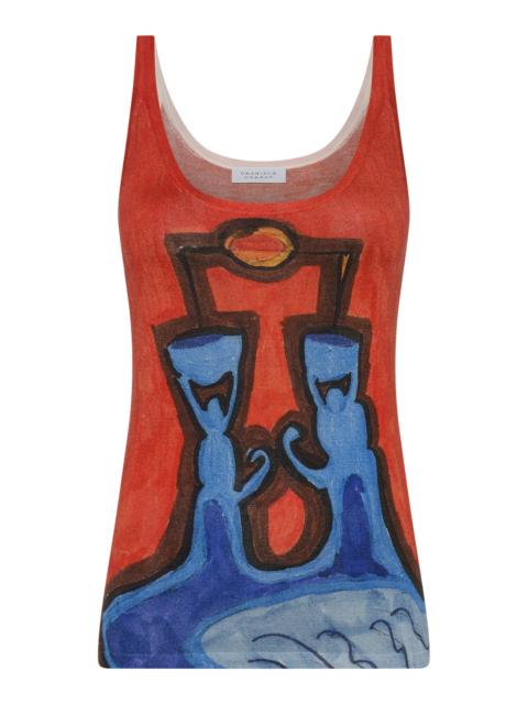 GABRIELA HEARST Ecliptor Lightweight Cashmere Tank Top red