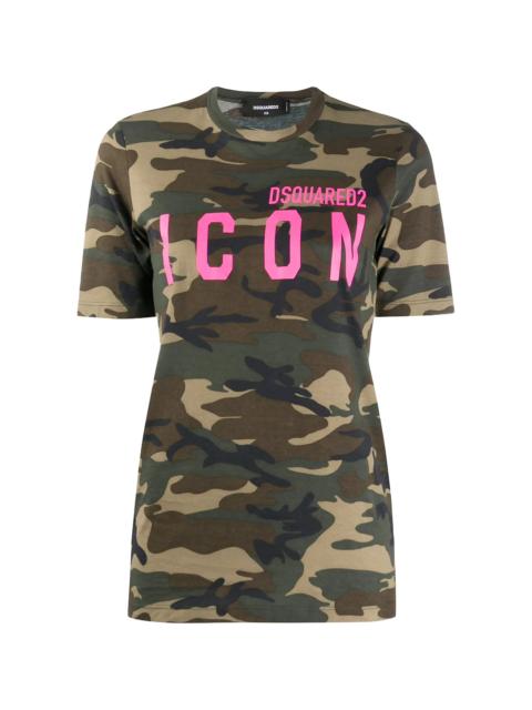 DSQUARED2 Cotton T-Shirt "Camouflage Print" S80GC0008-S23723-963