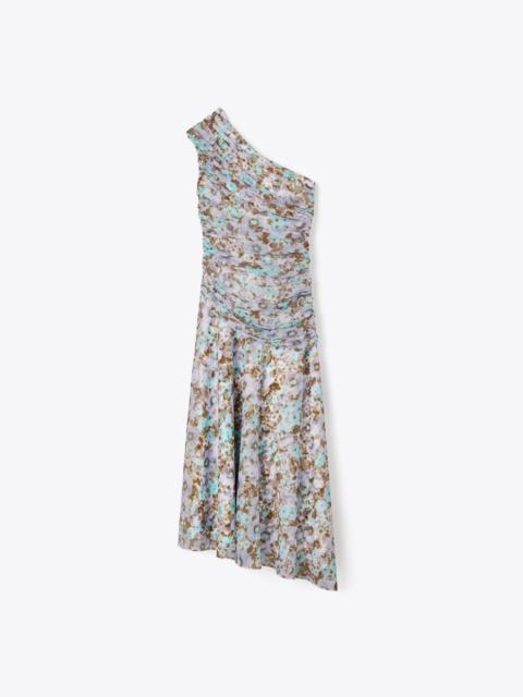 TORY BURCH Printed One-Shoulder Dress