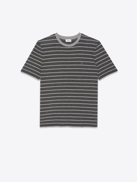 SAINT LAURENT monogram classic t-shirt in striped jersey
