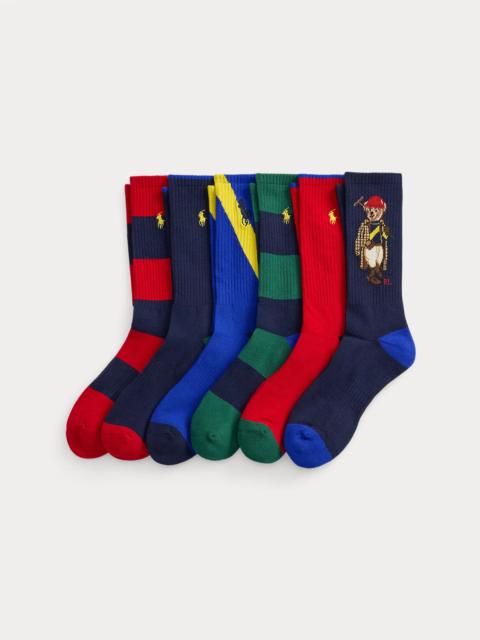 Polo Ralph Lauren Polo Bear Cotton-Blend Crew Sock 6-Pack