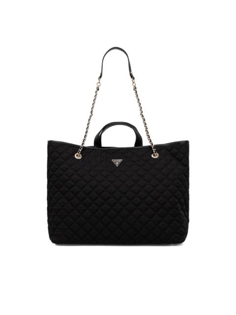 GUESS USA quilted chain tote bag