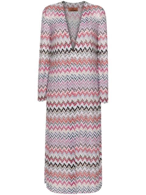 Missoni open-front chevron long-length cardigan