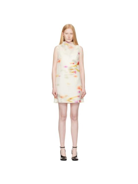 FERRAGAMO Off-White Blossom Flower Reversible Minidress