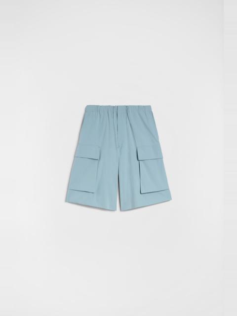 Jil Sander Cotton Poplin Cargo Shorts