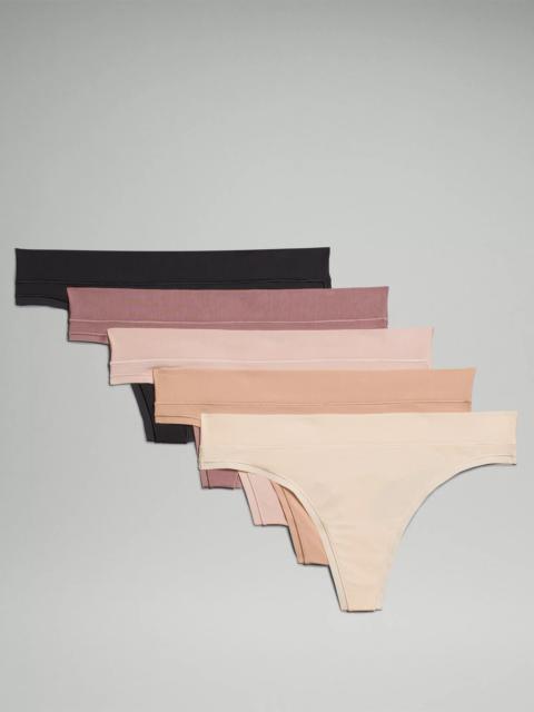 lululemon UnderEase Mid-Rise Thong Underwear *5 Pack