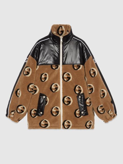 GUCCI GG wool fleece jacquard zip jacket