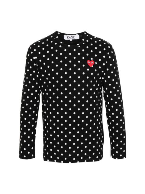 Comme des Garçons PLAY polka dot print T-shirt