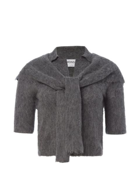 Monse cropped scarf-detail sweater