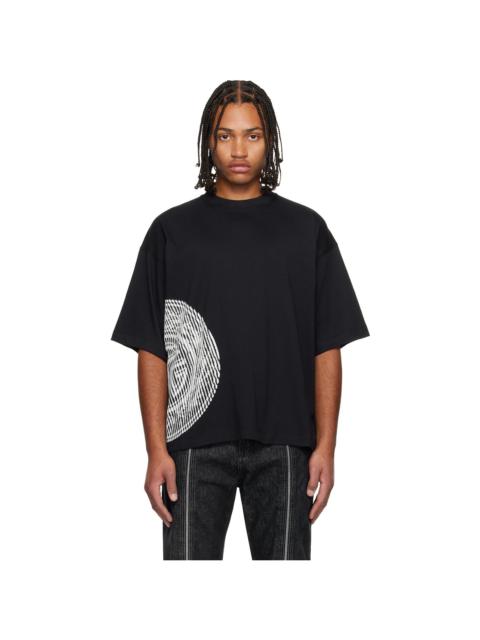 Jean Paul Gaultier Black 'JPG' Laurier Stamp T-shirt
