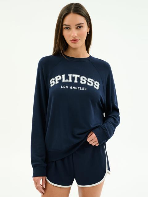 SPLITS59 Andie Oversized Fleece Varsity Graphic Sweatshirt