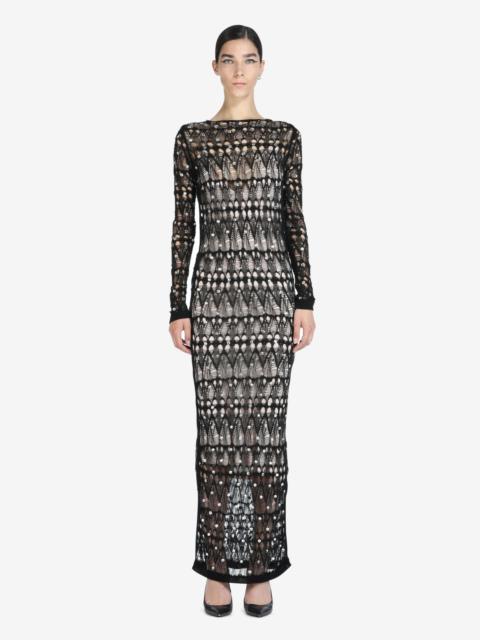 N°21 CRYSTAL-EMBELLISHED KNIT MAXI DRESS