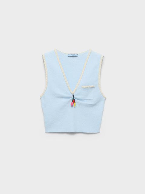 Prada Cotton bouclé crop top