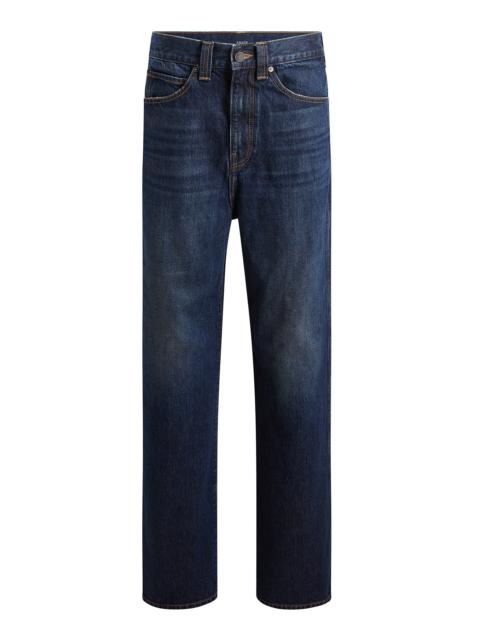 Bonnie Rigid High-Rise Straight-Leg Jeans dark wash