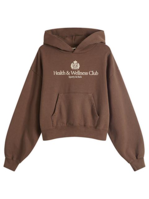 Sporty & Rich Sporty & Rich H&W Crest Cropped Hoodie